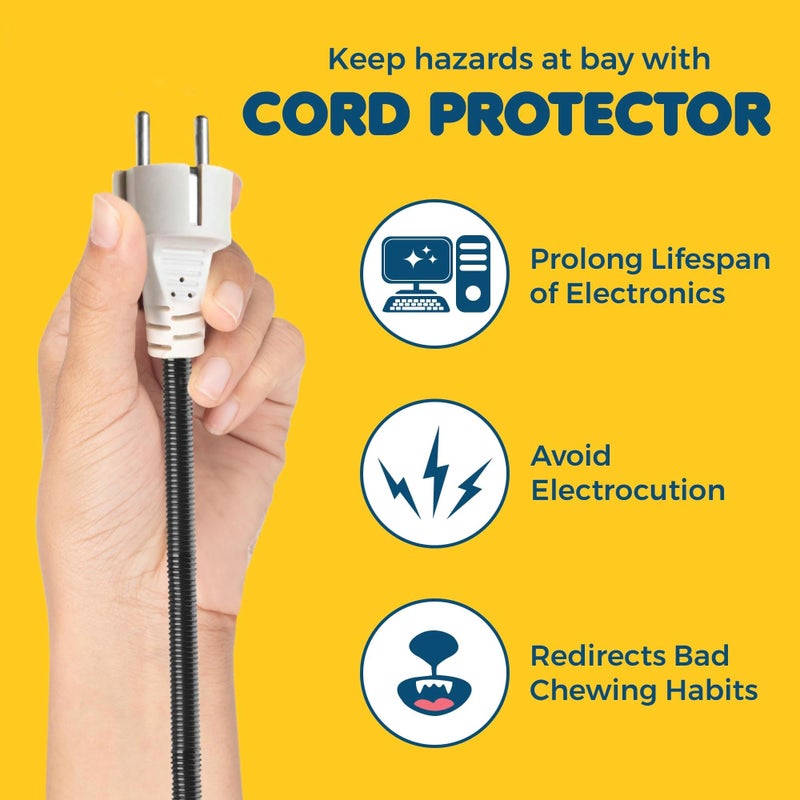 SunGrow Dog and Cat Cord Protector, 0.25 Inch Opening Diameter, Dog, Cat, Ferret Cord Protector from Wire Chew, Cable Protector Tubing, Stop Chewing Cable Management Sleeve, 20 Feet - Image 3